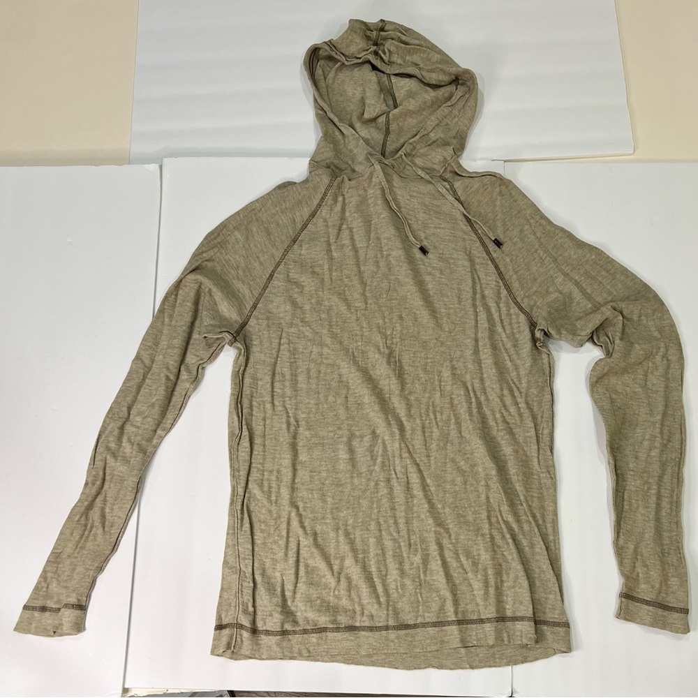 BANANA REPUBLIC - Hoodie:  Heather Tan, Pullover, Lightweight, Medium